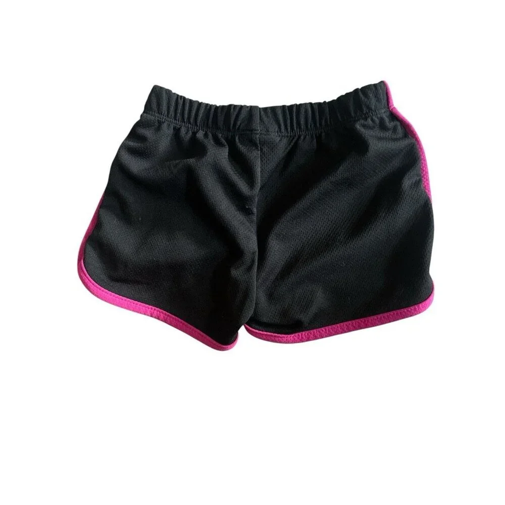 Jordan Black & Pink Pull On Elastic Waist Athletic Shorts Toddler Girls Size 2T - Picture 3 of 5